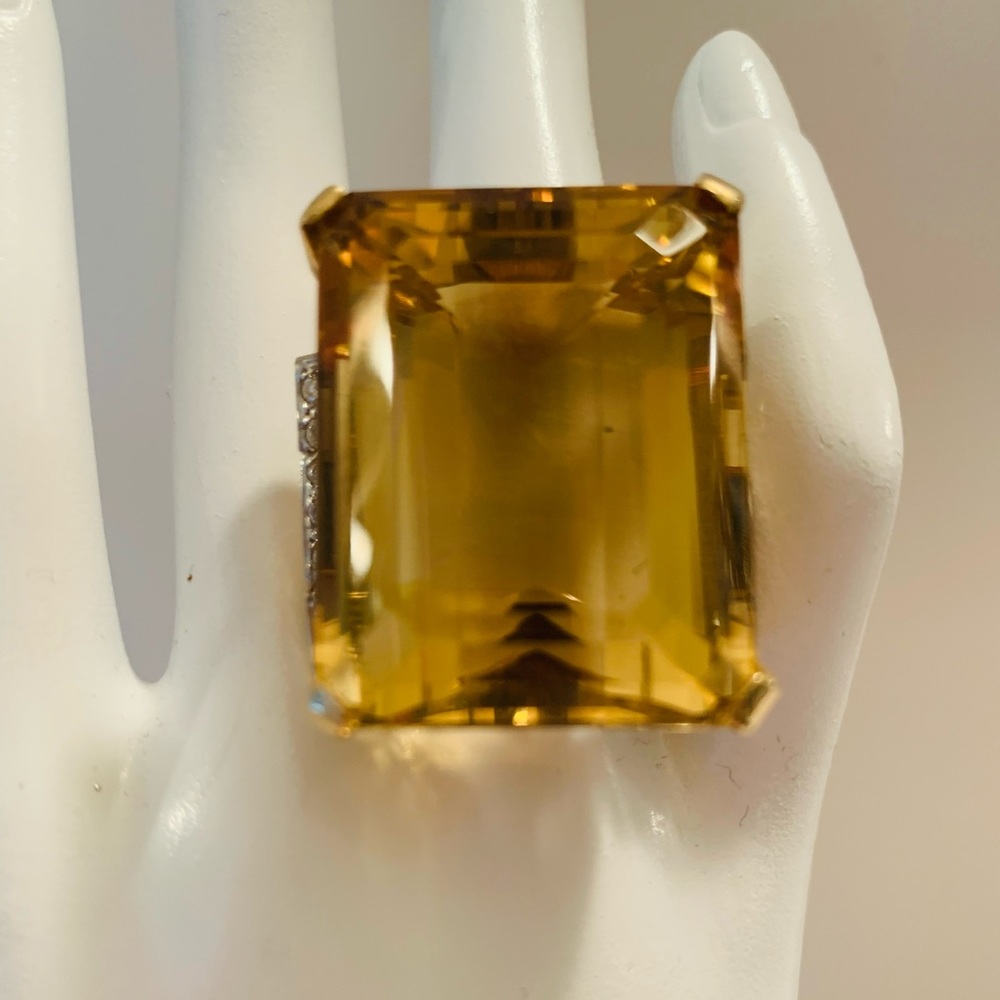 14K Yellow Gold & 14K White Gold Citrine Ring